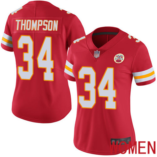 Women Kansas City Chiefs #34 Thompson Darwin Red Team Color Vapor Untouchable Limited Player Football Nike NFL Jersey->kansas city chiefs->NFL Jersey